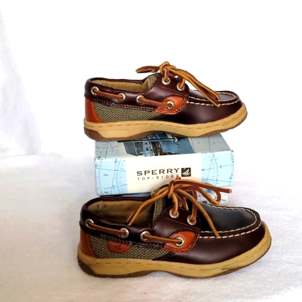 Sperry Top-Sider Little Kids Bluefish Chocolate Boat Shoe